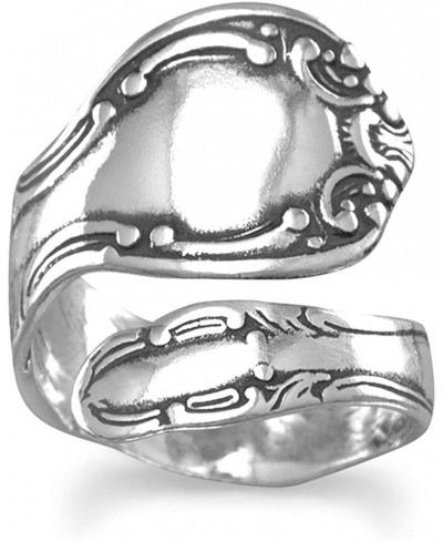 Oxidized Sterling Silver Spoon Ring $38.40 Statement