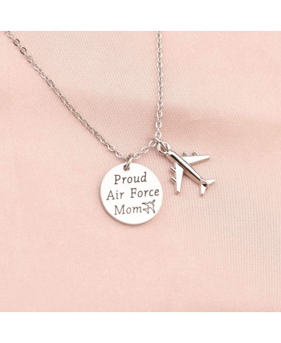 Airforce Mom Gift Proud Air Force Mom Necklace Airplane Charm Military Deployment Gift Long Distance Relationship Necklace fo...