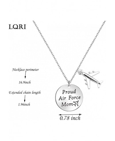 Airforce Mom Gift Proud Air Force Mom Necklace Airplane Charm Military Deployment Gift Long Distance Relationship Necklace fo...