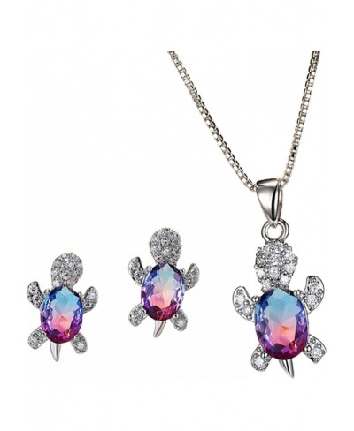 1 Set Jewelry Set Decoration Cute Turtle Pendant Rhinestone Earrings Necklace $6.64 Jewelry Sets
