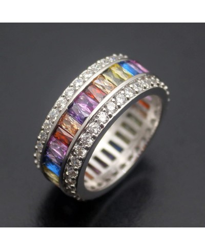 Wedding Ring for Women Mother's Day Multicolor Ring Jewelry for Mom Her Band Ring Size 6 7 8 9 10 11 12 (7) $20.31 Wedding Bands