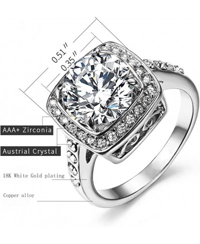 Yellow Shinning Cubic Zirconia Topaz Rings For Women 18K Rose Gold Plated $20.01 Engagement Rings