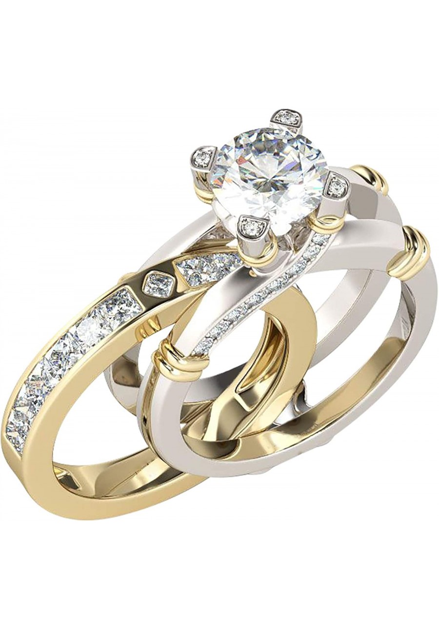 Women Ring Bridal Cubic Zirconia Diamond Engagement Promise Rings Jewelry Gift $8.71 Promise Rings