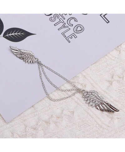 Angel Wings Brooch Pin Sweater Shawl Chain Clip Cardigan Collar Holder Wedding Fancy Clothing Accessories Christmas Valentine...