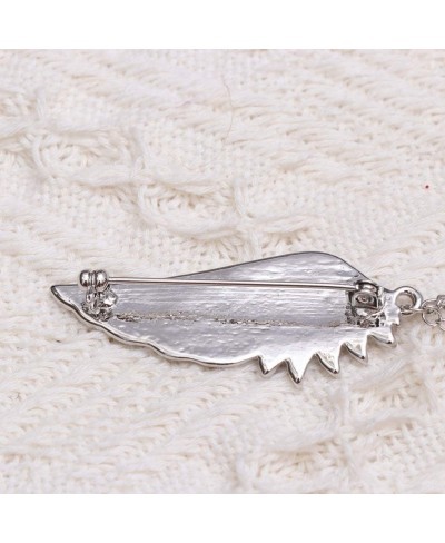 Angel Wings Brooch Pin Sweater Shawl Chain Clip Cardigan Collar Holder Wedding Fancy Clothing Accessories Christmas Valentine...