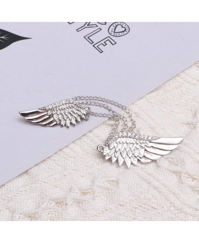 Angel Wings Brooch Pin Sweater Shawl Chain Clip Cardigan Collar Holder Wedding Fancy Clothing Accessories Christmas Valentine...