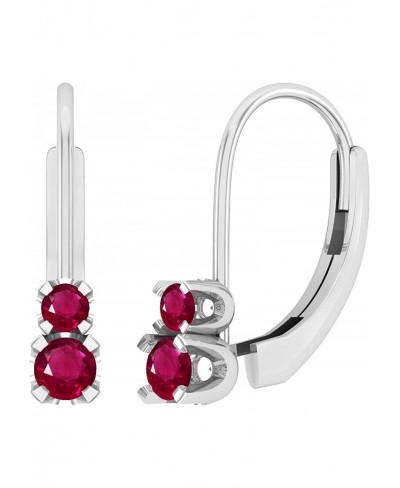 0.25 Carat (ctw) Round Gemstone Ladies Huggie Hoop Earrings 1/4 CT Available in 925 10K 14K 18K Gold $53.80 Hoop