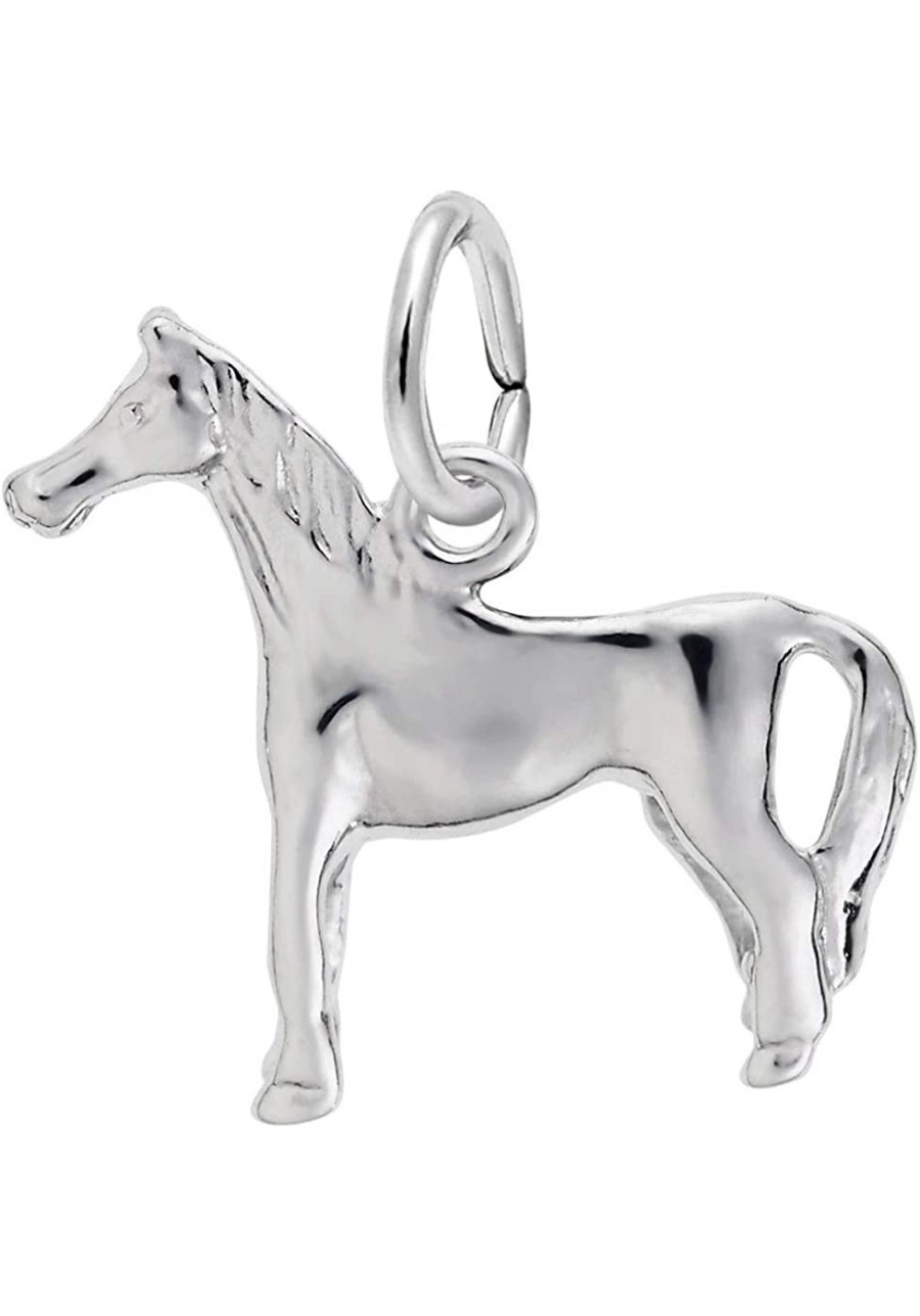 Sterling Silver Standing Horse Charm Charms 2023 Baxley Jewelry $28.67 Charms & Charm Bracelets