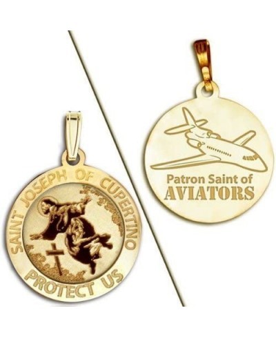 Saint Joseph of Cupertino Aviator Religious Medal - 2/3 Inch Size of Dime Sterling Silver $29.98 Pendants & Coins