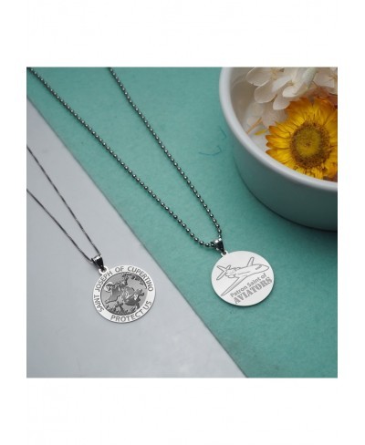 Saint Joseph of Cupertino Aviator Religious Medal - 2/3 Inch Size of Dime Sterling Silver $29.98 Pendants & Coins