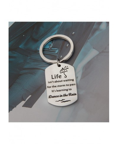 Inspirational Gifts Dance in The Rain Dog Tag Keychain Encouragement Jewelry $13.58 Pendants & Coins