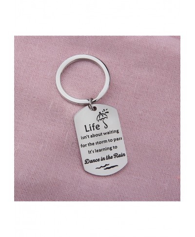 Inspirational Gifts Dance in The Rain Dog Tag Keychain Encouragement Jewelry $13.58 Pendants & Coins