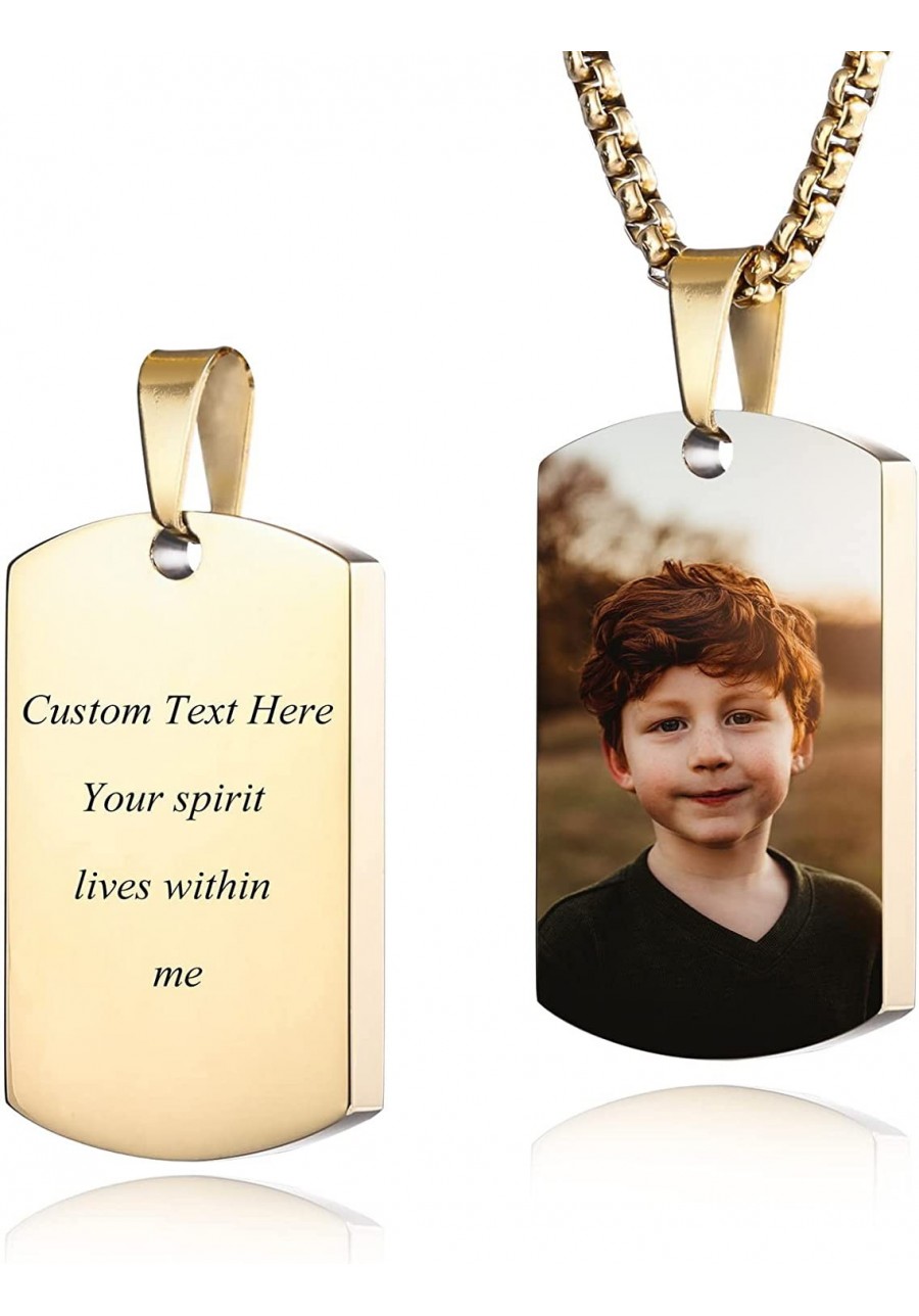 Personalized Cremation Urn Necklace for Ashes Custom Photo/Text/Date Cremation Jewelry Personalized Gifts for Men Women Dog M...