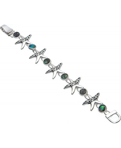 Starfish & Green Brown Abalone Shell Tennis Bracelet $17.48 Tennis