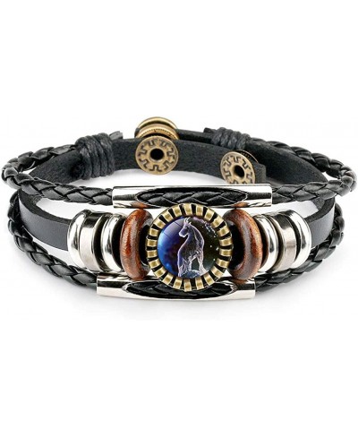 Unisex Metal Glass 12 Constellation Capricorn Charm Leather Bracelet E1575N $14.67 Charms & Charm Bracelets