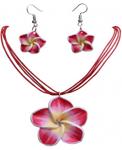 Plumeria Hawaii Flower Polymer Clay Earrings Pendant Necklace Jewelry Sets 18Colors $8.51 Jewelry Sets