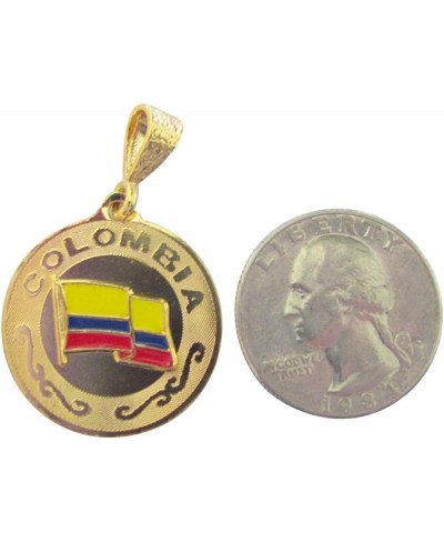 14kt Overlay Colombia Flag Pendant About 1 Inch $24.69 Pendants & Coins