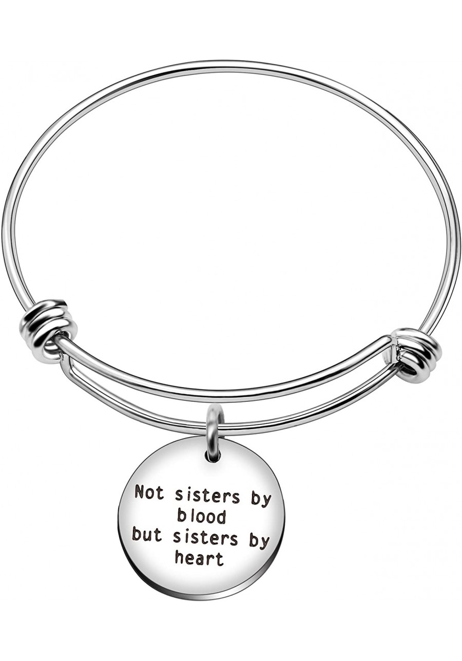 Bangle Bracelets Inspirational Friend Jewelry Not Sisters by Blood But Sisters by Heart (Bangle) $9.56 Bangle