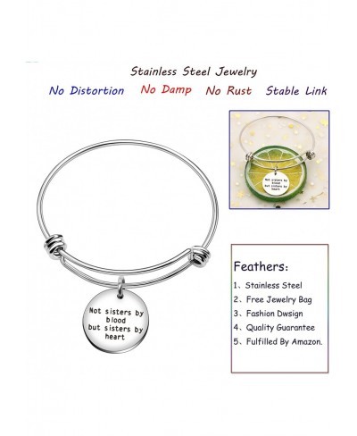 Bangle Bracelets Inspirational Friend Jewelry Not Sisters by Blood But Sisters by Heart (Bangle) $9.56 Bangle