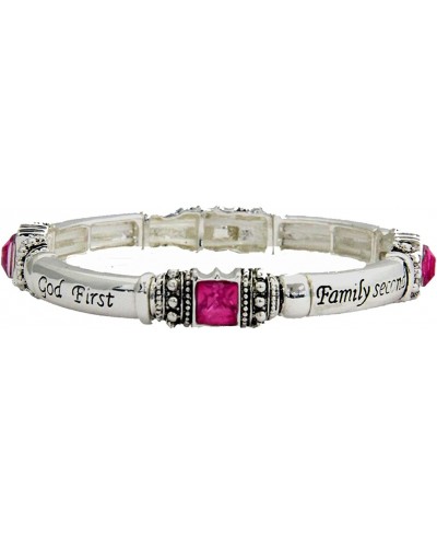 4031658 God First Family Second Career Third Stretch Bracelet Consultant Director Award Gift Pink Jewelry $12.92 Stretch
