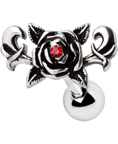 316L Stainless Steel Gothic Rose Cartilage Barbell Earring $8.20 Piercing Jewelry