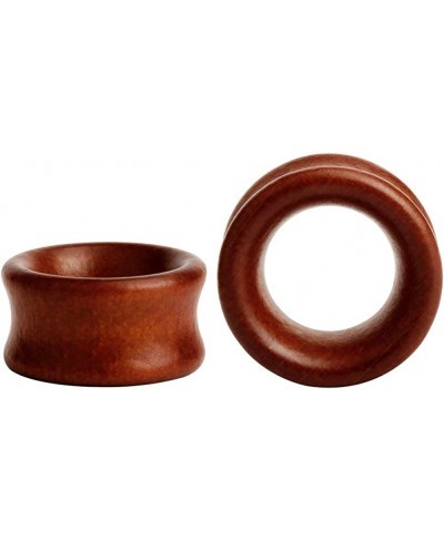 8PCS Large Double Flared Brown Black Organic Wood Saddle Plugs Flesh Tunnels Stretching Punk Piercings Expanders Ear Gauges S...