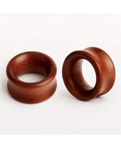 8PCS Large Double Flared Brown Black Organic Wood Saddle Plugs Flesh Tunnels Stretching Punk Piercings Expanders Ear Gauges S...