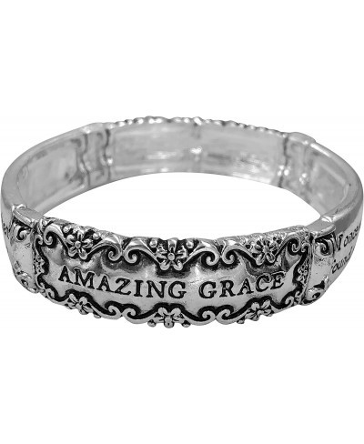 Blessing Inspirational Worded Burnished Worn Metal Stretch Bracelet $23.38 Stretch