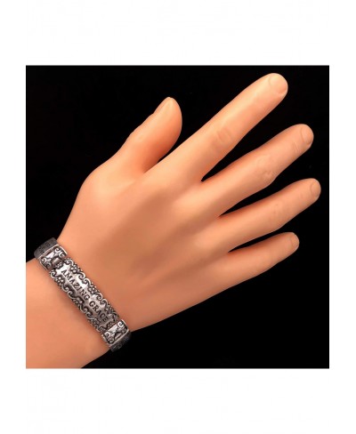 Blessing Inspirational Worded Burnished Worn Metal Stretch Bracelet $23.38 Stretch