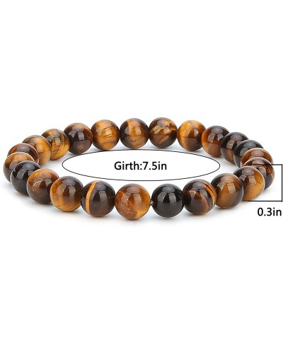 Couple Bracelets Stone Bead Elastic Bracelet Genuine Gemstone Bracelet $17.44 Strand