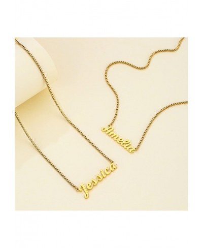 Name Necklace Personalized 18K Gold Plated Custom Necklaces Name Plate Necklaces Personalized Necklace for Women Girls $21.14...