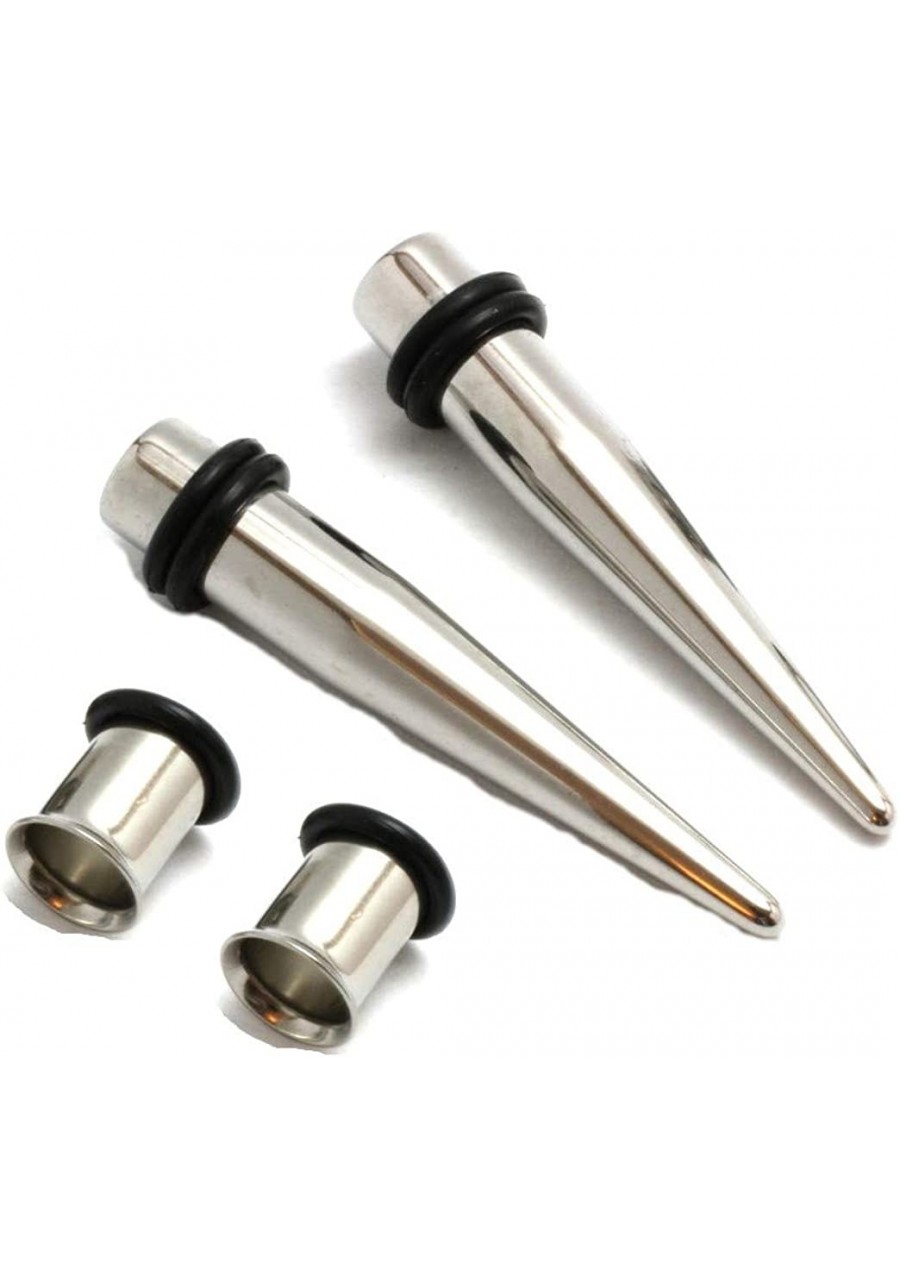 Pair of 316l Steel Tapers and Tunnels Ear Stretching Kit Gauges Gauging Plugs Choose 1g 7/16 1/2 9/16 5/8 00g-14g $11.20 Pier...