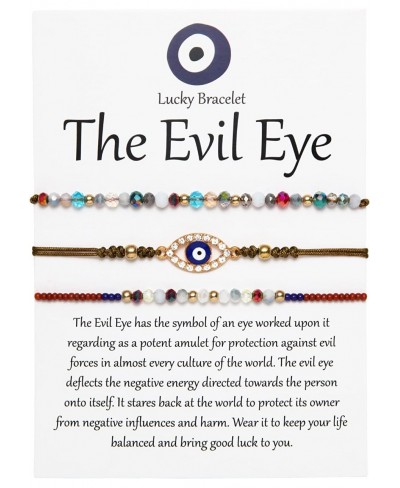 3 Pcs Evil Eye Bracelets Pack Mexican Bracelets Aesthetic Evil Eye Jewelry Protection Bracelet Pulseras De Mujer Beaded Brace...