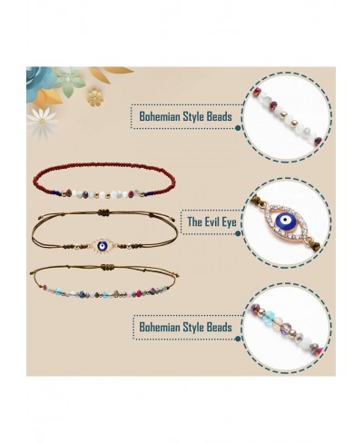 3 Pcs Evil Eye Bracelets Pack Mexican Bracelets Aesthetic Evil Eye Jewelry Protection Bracelet Pulseras De Mujer Beaded Brace...