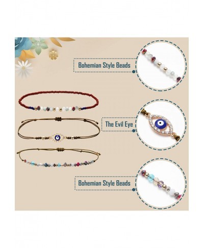 3 Pcs Evil Eye Bracelets Pack Mexican Bracelets Aesthetic Evil Eye Jewelry Protection Bracelet Pulseras De Mujer Beaded Brace...