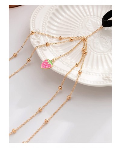 Thigh Chain Jewelry for Women Gold Cute Strawberry Mushroom Butterfly Leg Chain Elastic Thigh Chain Body Chains for Women Sex...