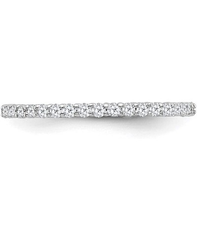 2MM Sterling Silver 925 Round Cut Cubic Zirconia Stackable Eternity Bands $12.17 Eternity Rings