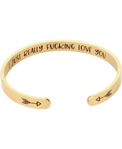 Bracelet for Women 18K Gold Jewelry Mantra Cuff Bracelet Bangle Friend Encouragement Personalized Inspirational Funny Gift fo...