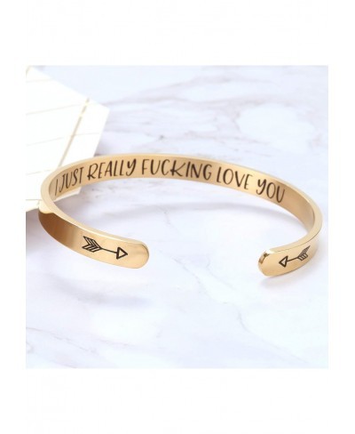 Bracelet for Women 18K Gold Jewelry Mantra Cuff Bracelet Bangle Friend Encouragement Personalized Inspirational Funny Gift fo...