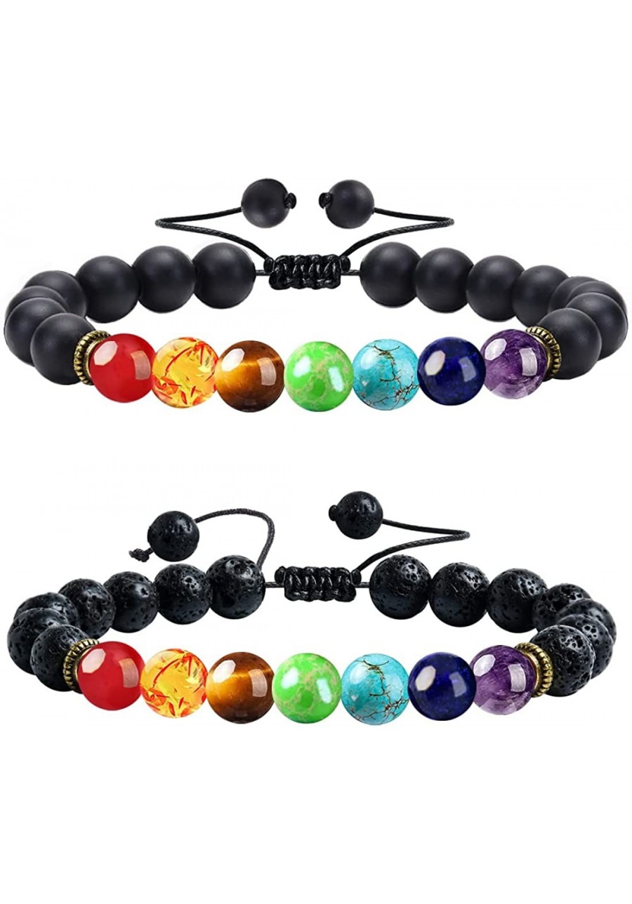 Lava Stone Bracelet Chakra Bracelets For Women Lava Bead Bracelets For Essential Oils 7 Chakra Bracelets For Men Lava Rock Br...