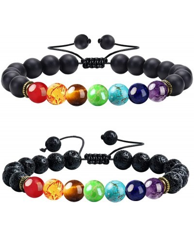 Lava Stone Bracelet Chakra Bracelets For Women Lava Bead Bracelets For Essential Oils 7 Chakra Bracelets For Men Lava Rock Br...