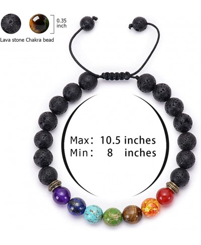 Lava Stone Bracelet Chakra Bracelets For Women Lava Bead Bracelets For Essential Oils 7 Chakra Bracelets For Men Lava Rock Br...