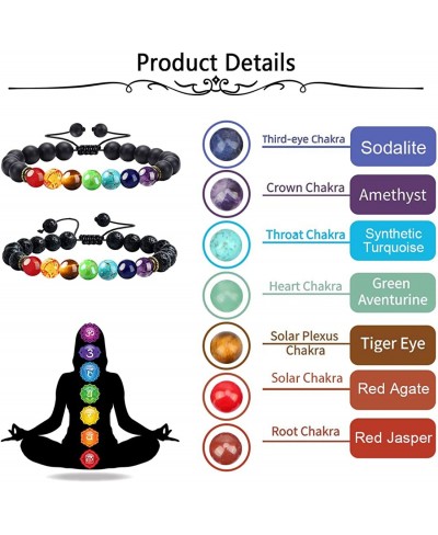 Lava Stone Bracelet Chakra Bracelets For Women Lava Bead Bracelets For Essential Oils 7 Chakra Bracelets For Men Lava Rock Br...