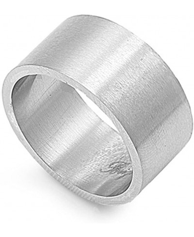 15MM Stainless Steel Thumb Ring Brushed Finish Comfort Fit Flat Style Classic Wedding Band (Size 6 to 15) $15.98 Bands