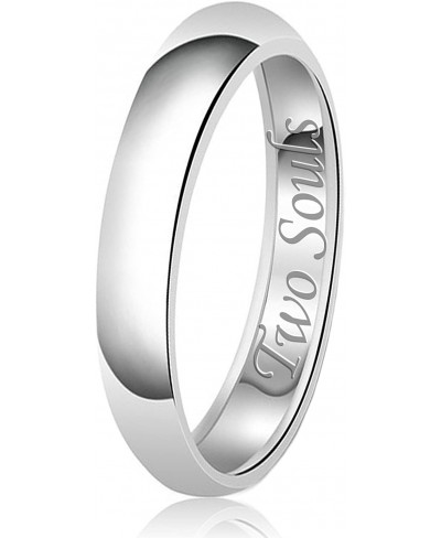 His & Her Engraved Classic Sterling Silver Plain Wedding Band Ring $10.78 Wedding Bands