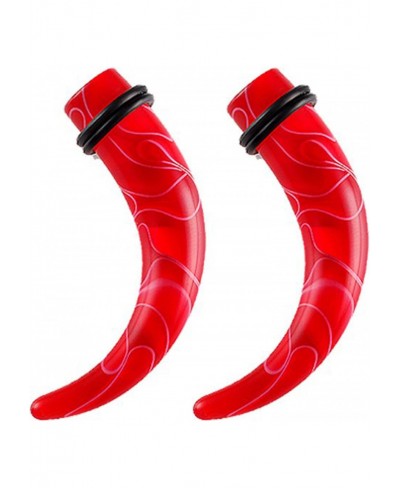 00G 00 gauge 10mm Red Acrylic Ear s Stretching Talon Claw Tapers Plugs ADDY Piercing 2Pcs $20.44 Piercing Jewelry