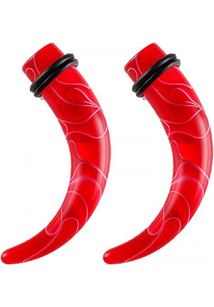 00G 00 gauge 10mm Red Acrylic Ear s Stretching Talon Claw Tapers Plugs ADDY Piercing 2Pcs $20.44 Piercing Jewelry