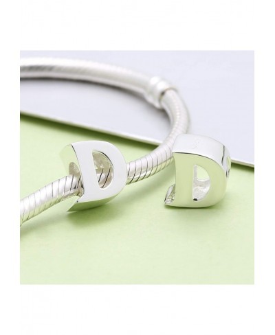 925 Sterling Silver Letter Initial A-Z Alphabet Charm Bead Fits Charms Bracelet Necklace $18.23 Charms & Charm Bracelets