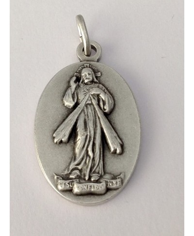 OVAL MEDAL OF MERCIFUL JESUS - MADE IN HIGH RELIEF - 100% MADE IN ITALY $11.35 Pendants & Coins