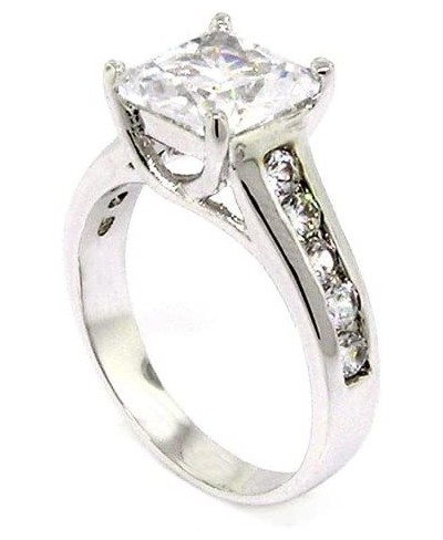 Classic Engagement Ring w/Square Radiant White CZ $16.33 Engagement Rings